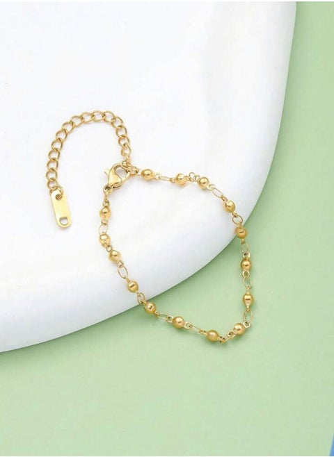 14k Gold Plated Stainless Steel Bracelet For Women