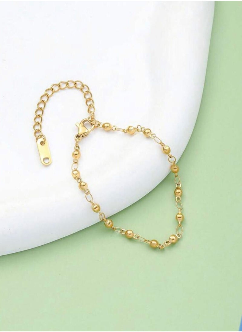 JewelryPalace - 14k Gold Plated Stainless Steel Bracelet For Women - Image 1