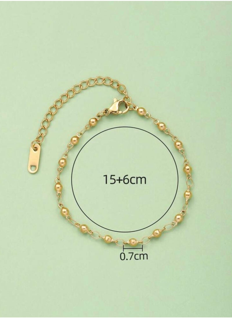 JewelryPalace - 14k Gold Plated Stainless Steel Bracelet For Women - Image 1