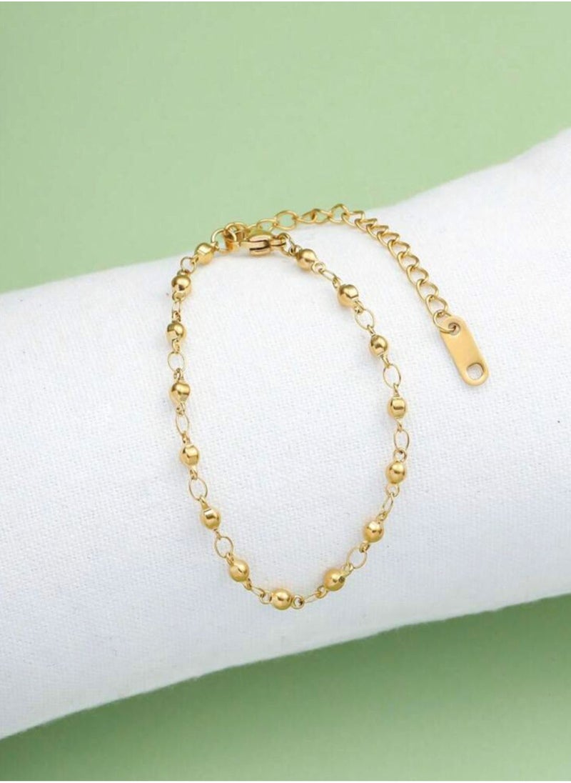 JewelryPalace - 14k Gold Plated Stainless Steel Bracelet For Women - Image 1