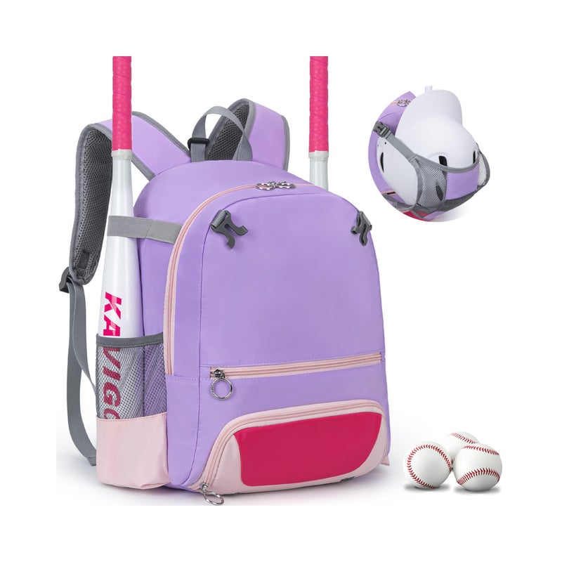 KAVIGOR 2026 Youth Baseball & Softball Bag | Ultra-Light Tball Backpack with Shoe Compartment & Helmet Holder | Skin-Soft Fabric - Image 1