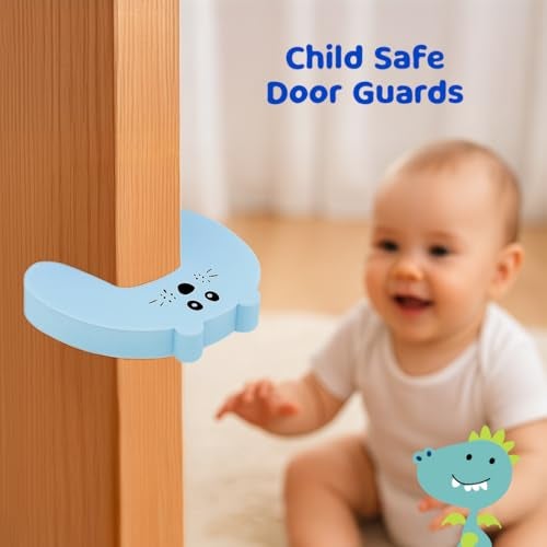 BUMTUM Children Safety Door Pinch Guard| Door Slam Stopper Soft Foam Door Stopper |Prevents Finger Pinch Injuries & Child from Getting Locked in Room (Pack of 1, Multicolour) - Image 2
