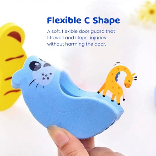 BUMTUM Children Safety Door Pinch Guard| Door Slam Stopper Soft Foam Door Stopper |Prevents Finger Pinch Injuries & Child from Getting Locked in Room (Pack of 1, Multicolour) - Image 4