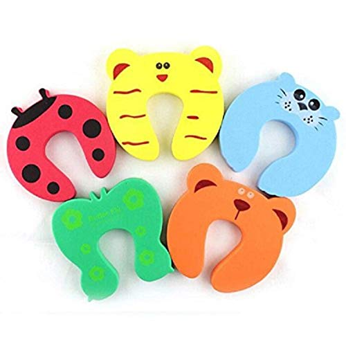 BUMTUM Children Safety Door Pinch Guard| Door Slam Stopper Soft Foam Door Stopper |Prevents Finger Pinch Injuries & Child from Getting Locked in Room (Pack of 1, Multicolour) - Image 1