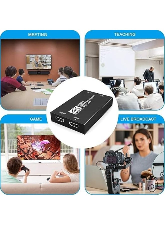 4K HDMI to USB Video Capture Card with USB 3.0, 1080p 60fps Recording for Game Streaming, Compatible with Consoles and Computers - Image 4