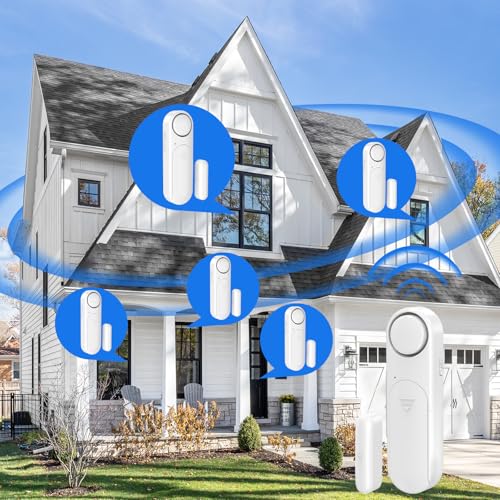 METAK Window and Door Alarm When Opened (5 Pack) for Kids Safety/Home Security, Sliding Front Door Opening Sensor Alarms for Dementia, 120dB Burglar Alert, Ideal for Business, Garage, Apartment,House, White - Image 5