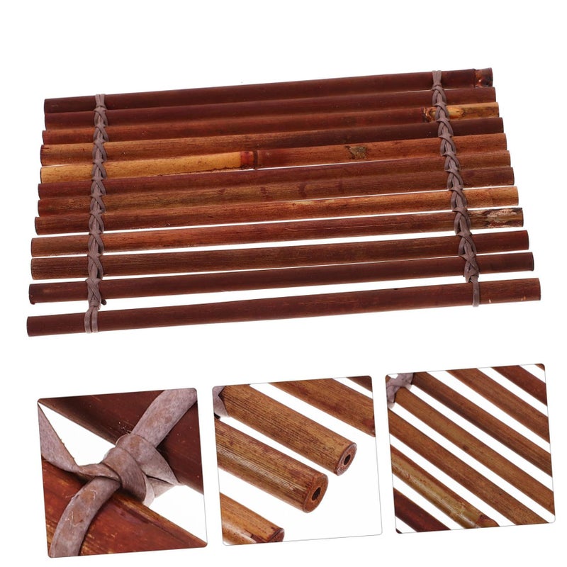 Japanese Bamboo Sashimi Serving Tray Platter Sushi Decorative Plate Home - Image 5
