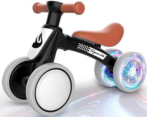 WETIFY Colorful Lighting Baby Balance Bike Toys for 1 Year Old Boy Gifts 1036 Month Toddler Balance Bike No Pedal 4 Silence Wheels  Soft Seat First Bike One Year Old Boy Birthday Gift - Image 1