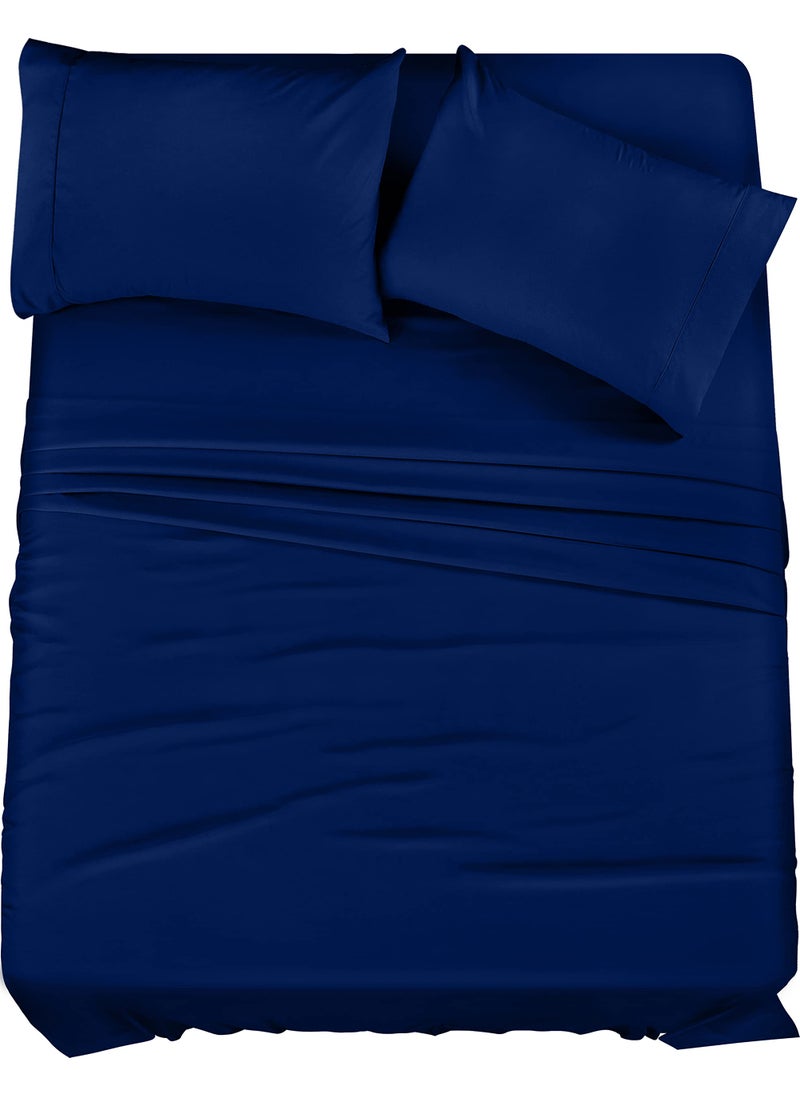Utopia Bedding Utopia Bedding Full Bed Sheets Set - 4 Piece Bedding - Brushed Microfiber - Shrinkage and Fade Resistant - Easy Care (Full  Royal Blue)  - Image 1