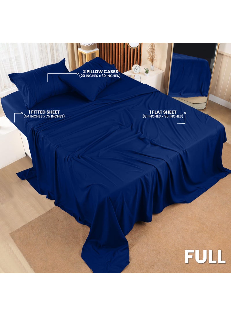 Utopia Bedding Utopia Bedding Full Bed Sheets Set - 4 Piece Bedding - Brushed Microfiber - Shrinkage and Fade Resistant - Easy Care (Full  Royal Blue)  - Image 2