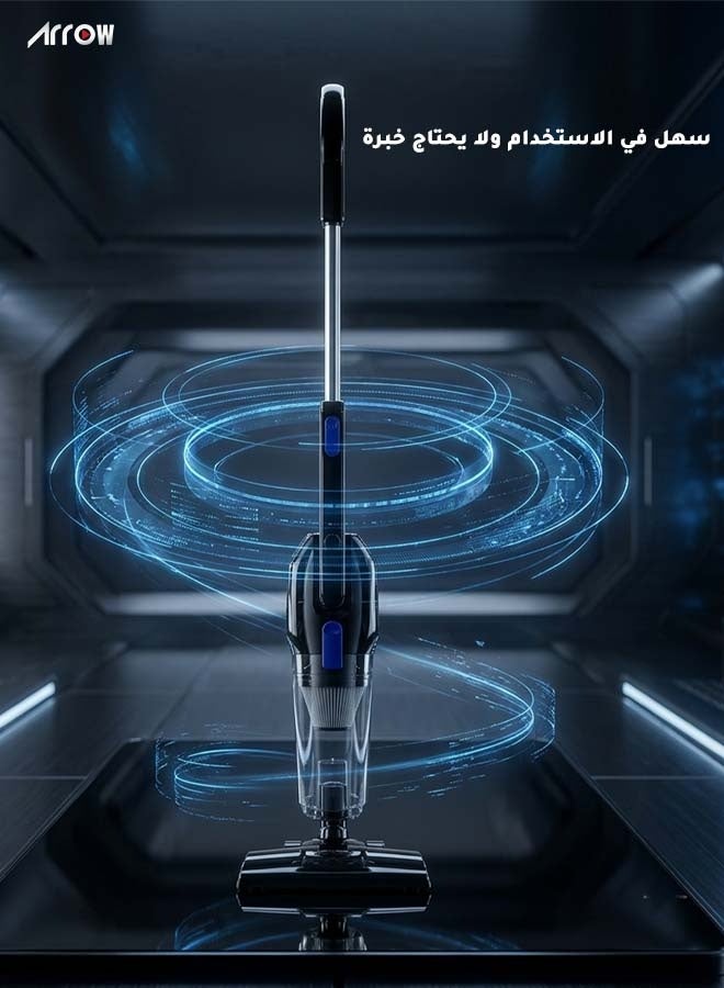 ارو مكنسة كهربائية عصوية من آرو بقوة 800 واط، شفط توربو، حاوية غبار شفافة سعة 1.2 لتر، سلك بطول 5 أمتار، فرشاة أرضية قابلة للدوران 180 درجة، تنظيف متعدد الأسطح، مع ضمان لمدة عامين، RO-600STVR - Image 5