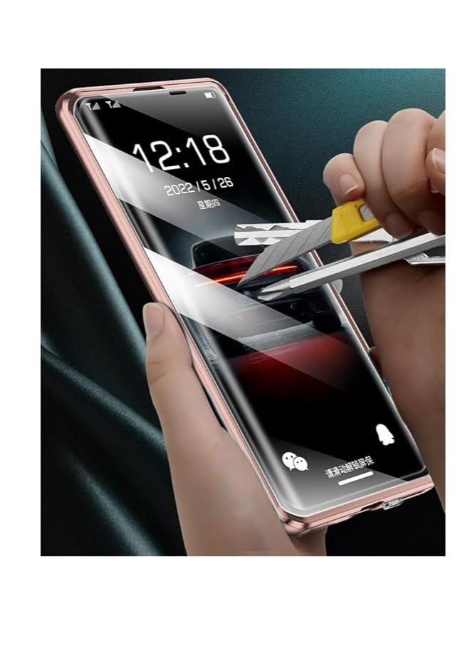 Compatible with OPPO Reno 12 Pro Case 360 Full Protection Body Cover Front Glass Clear Hard Cover with Back PU Leather Phone Case For Reno12 Pro - Image 3