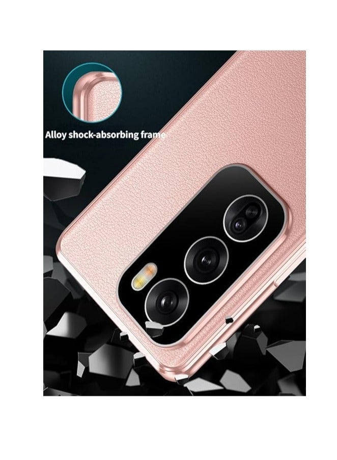 Compatible with OPPO Reno 12 Pro Case 360 Full Protection Body Cover Front Glass Clear Hard Cover with Back PU Leather Phone Case For Reno12 Pro - Image 5