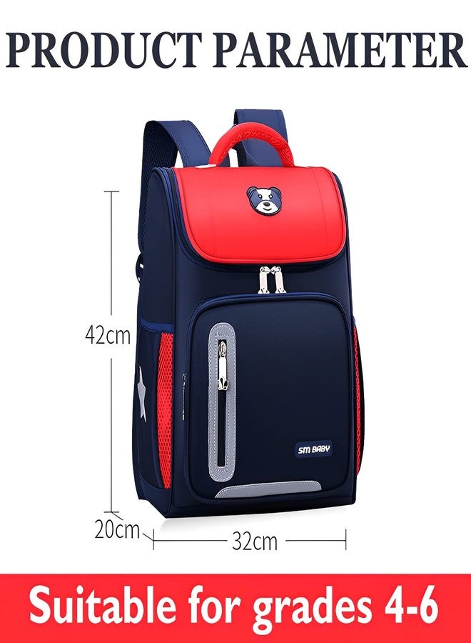 TLISMI Trendy Cute Cartoon Print Solid Colored School Bag Outdoor Flap Closure Multi-Compartment Large Capacity Bookbag Waterproof Lightweight Casual Backpack for Elementary Students, Boys, Girls - Image 3