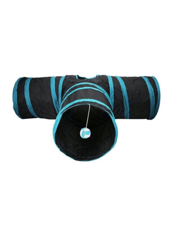 OUTAD 3 Ways Folding Pet Finding Tunnel Toy Black/Blue 25x25cm - Image 1