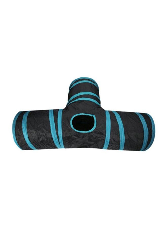 OUTAD 3 Ways Folding Pet Finding Tunnel Toy Black/Blue 25x25cm - Image 3