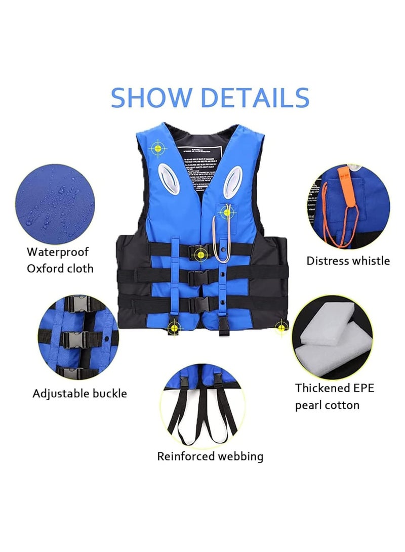 REBENUO Swimming jacket, latest style, safety jackets, size Large (blue) - Image 5