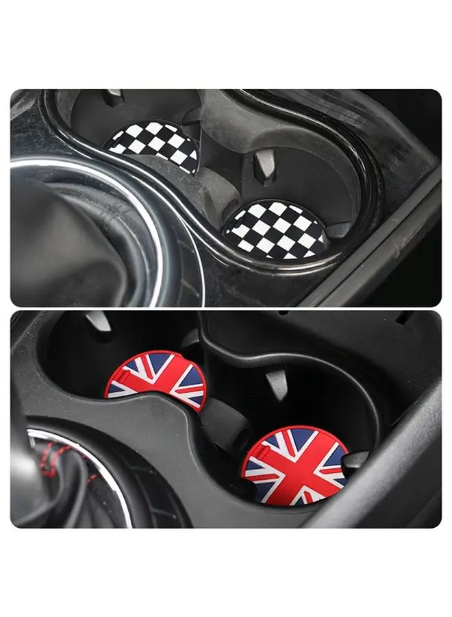 Red Silicone Car Cup Coasters Compatible With Cooper F60 R60 F54 Models - Image 1