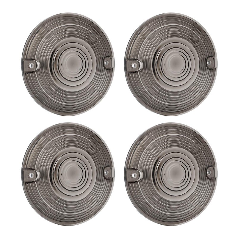 NTHREEAUTO غطاء عدسة إشارة الانعطاف LED مسطحة مدخنة NTHREEAUTO 3 1/4 بوصة متوافق مع هارلي إليكترا جلايدز رود كينغ تورينغ رود جلايد هيريتاج - Image 1