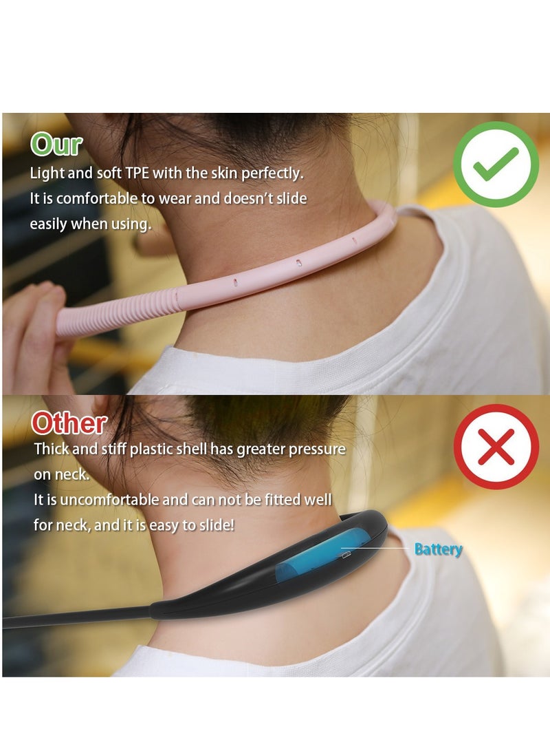 AROAQ Round Neck Reading Light,  3 Modes Hug Reading Lamp, USB Rechargeable Portable Book Lamp  for Reading, Knitting, Crafting Black  - Image 3