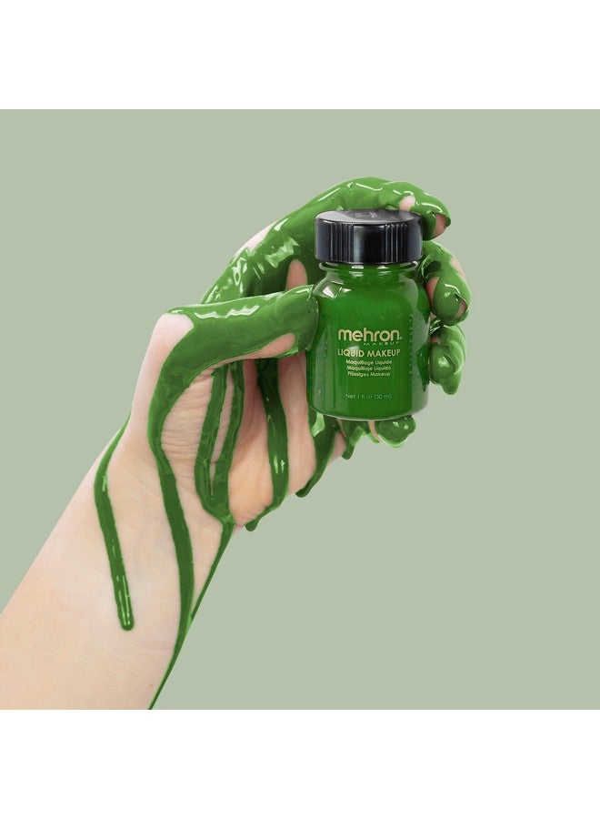 mehron Makeup Liquid Face And Body Paint (1 Oz) (Green) - Image 3