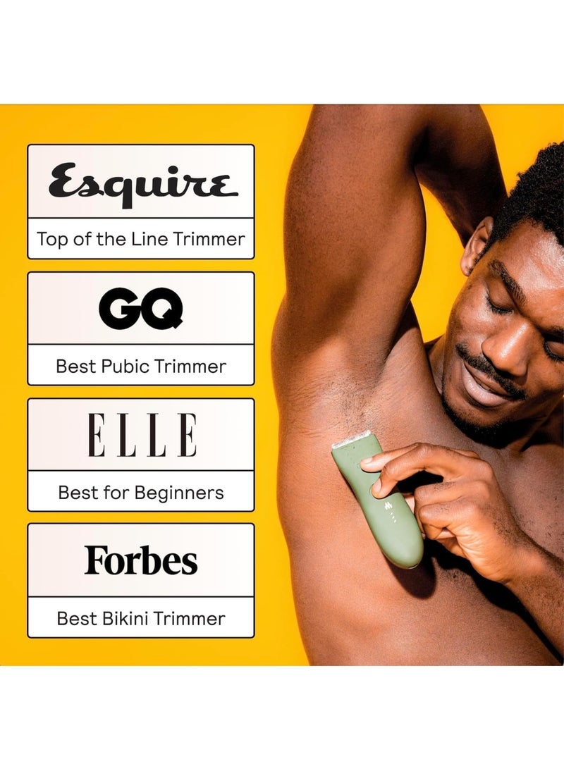 Meridian Sage Original Men's Intimate Razor, Bodygroom Men's Body Hair Trimmer, Body Trimmer Men, Pubic Hair Razor Men, Electric Trimmer, Wet Dry Groomer Green Care Set Men - Image 5