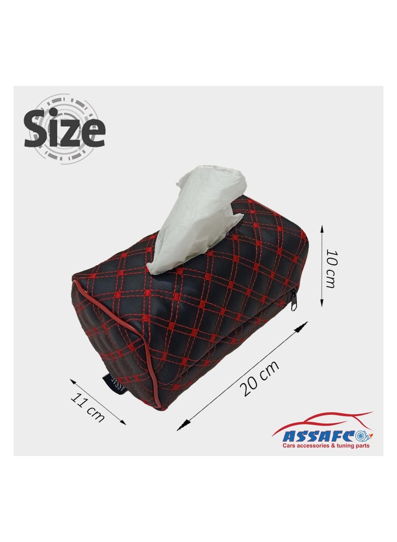 Assafco Car Leather Tissue Holder winne embroidery - Image 3