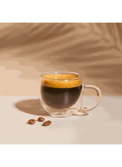 HomePro كوب إسبريسو زجاجي مزدوج 1 كوب 