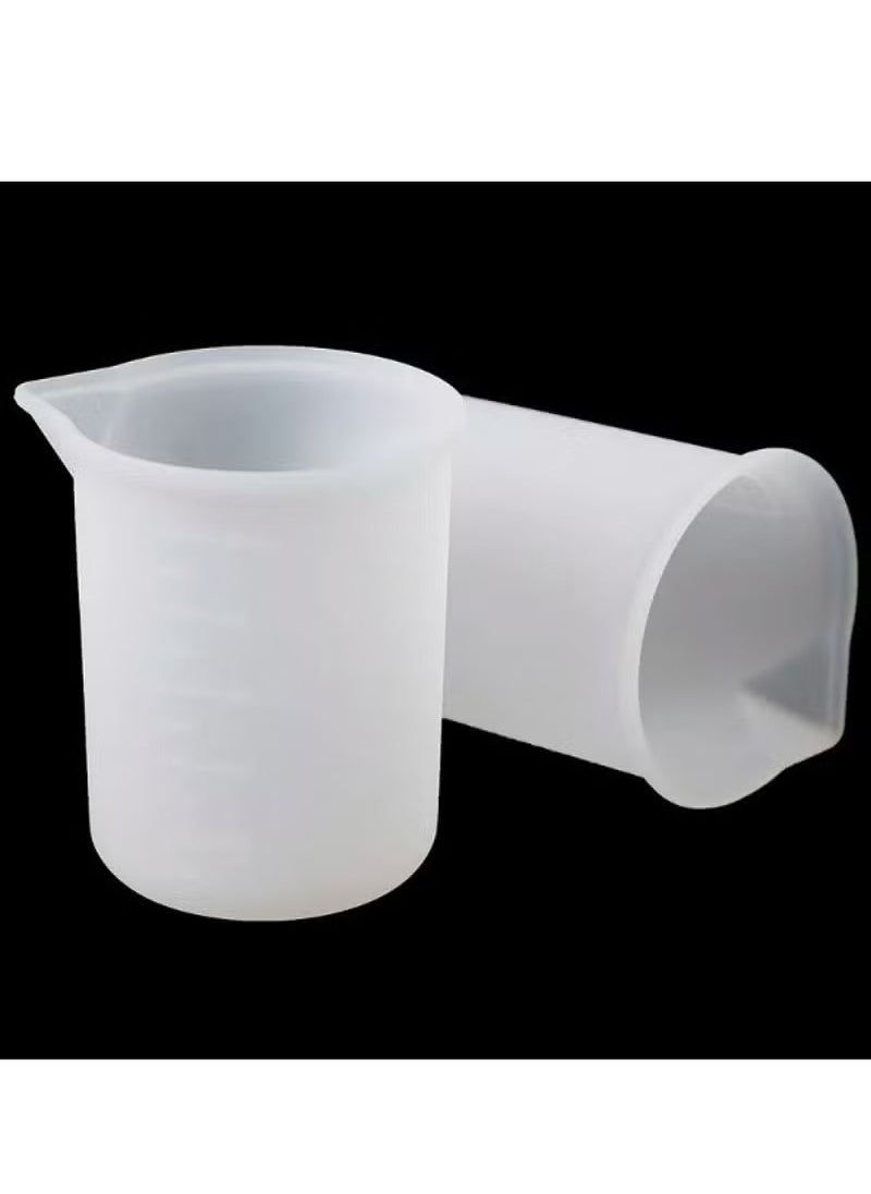 Realfrog - Silicone Measuring Cups for Mixing 750 ML 2 Pices Resin Mixing Cups, Non-Stick Tools, Clear Plastic Mixing Cups For Resin, Epoxy, Stains, Pour Art, Paint - Image 1
