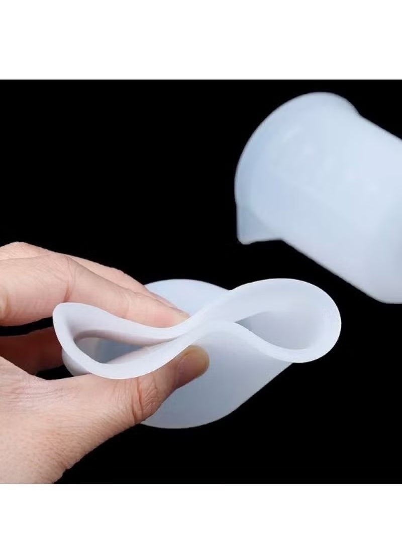 Realfrog - Silicone Measuring Cups for Mixing 750 ML 2 Pices Resin Mixing Cups, Non-Stick Tools, Clear Plastic Mixing Cups For Resin, Epoxy, Stains, Pour Art, Paint - Image 1