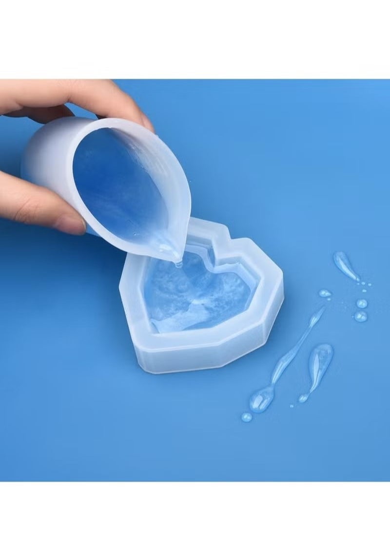 Realfrog - Silicone Measuring Cups for Mixing 750 ML 2 Pices Resin Mixing Cups, Non-Stick Tools, Clear Plastic Mixing Cups For Resin, Epoxy, Stains, Pour Art, Paint - Image 1