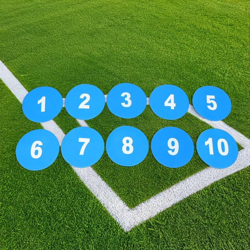 20 pcs Numbered Spot Markers: Floor Markers Floor Dots Flat Cones Agility Dots for Kids Soccer Basketball Sports Speed Agility Training Preschool Classroom Activities - Image 4
