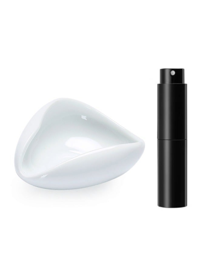 بيج ماكس V60 القهوة وزن علبة ومجموعة الرذاذ ، علبة السيراميك البيضاء + زجاجة الرذاذ السوداء المضادة للتشتت - Image 2