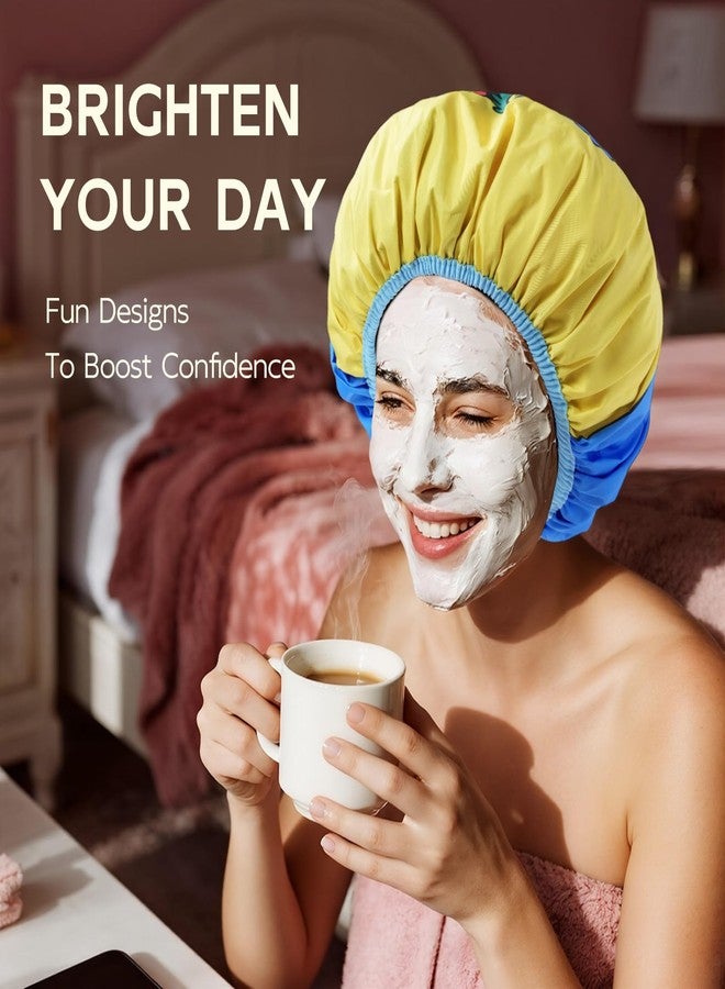Years Calm Waterproof Shower Cap for Women - Protect Blowouts & Long Thick Hair, Double-Sided Design with Soft Secure Fit, Reusable Bath Cap - Image 4
