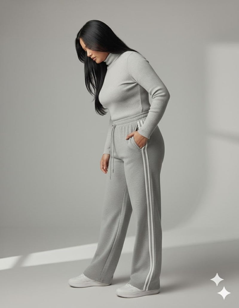 Volex Women’s High-Neck Top & Jogger Set | Stylish Co-Ord Tracksuit for Women | Trendy Winter Wear |Casual Regular Wear High Neck Sweatshirt & Jogger Pants Set - Image 3