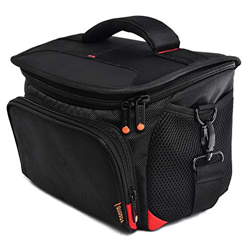 FOSOTO Shockproof DSLR Camera Shoulder Bag Case Compatible for Canon EOS T5i T6 T7i 5D 6D, Nikon D3400 D5600 D7200 D750 D610, Sony A99 Olympus Fujifilm Pentax - Image 1