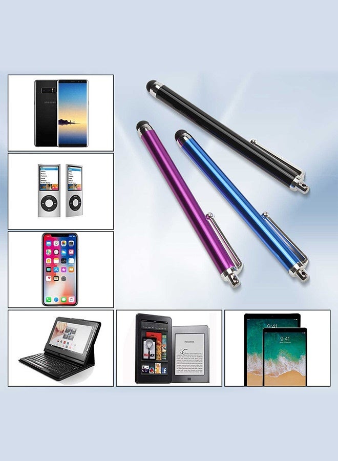 بشكل مختصر (عبوة 10 قطع) أقماش كتابة شاملة لجميع الشاشات اللمسية capacitive، أقلام ستايلوس للأجهزة الذكية والألواح اللوحية، متوافقة مع آيباد آير وميني 6 / برو، وآيفون 17 و16 و15 و14 و13 برو ماكس، وسامسونج وجوجل وغيرها. - Image 2