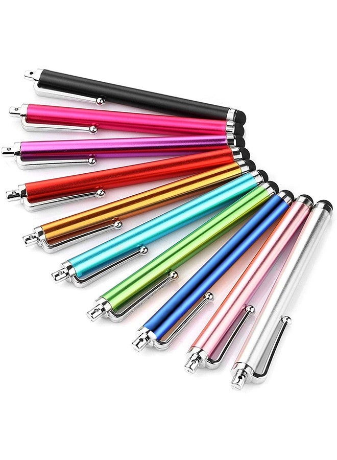 بشكل مختصر (عبوة 10 قطع) أقماش كتابة شاملة لجميع الشاشات اللمسية capacitive، أقلام ستايلوس للأجهزة الذكية والألواح اللوحية، متوافقة مع آيباد آير وميني 6 / برو، وآيفون 17 و16 و15 و14 و13 برو ماكس، وسامسونج وجوجل وغيرها. - Image 1