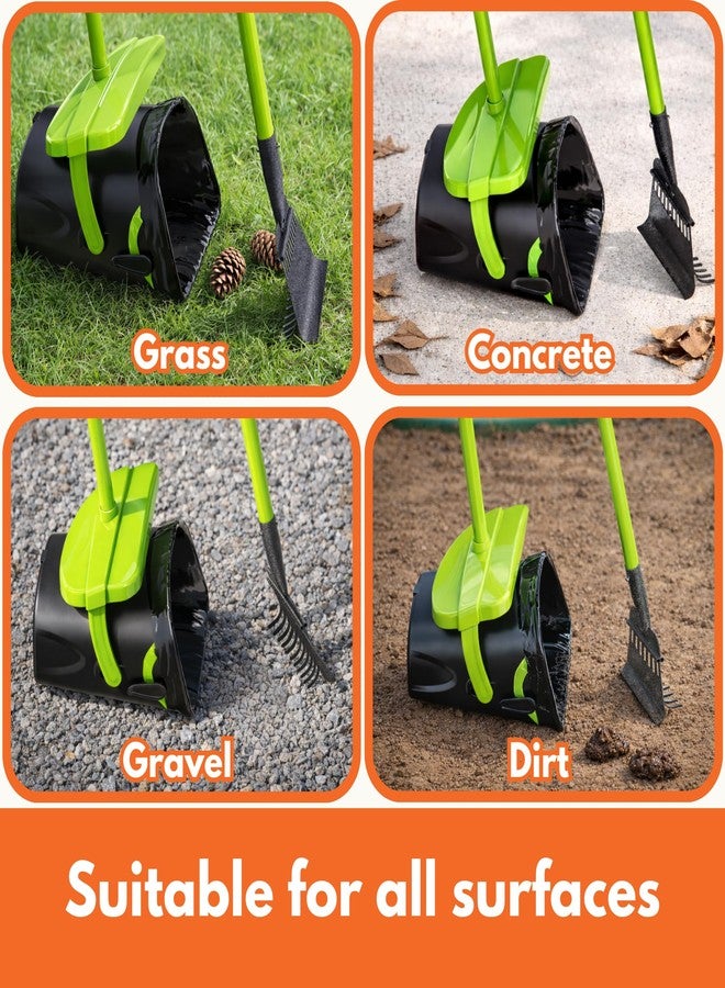 Pupzle Dry & Wet Dog Pooper Scooper with Bag Attachment, 40" Long Handle Pooper Scooper for Large Dogs, Dog Poop Scoop for Yard, Large Capacity Swivel Bin and Rake, 75 Bags, Patent Pending - Image 5