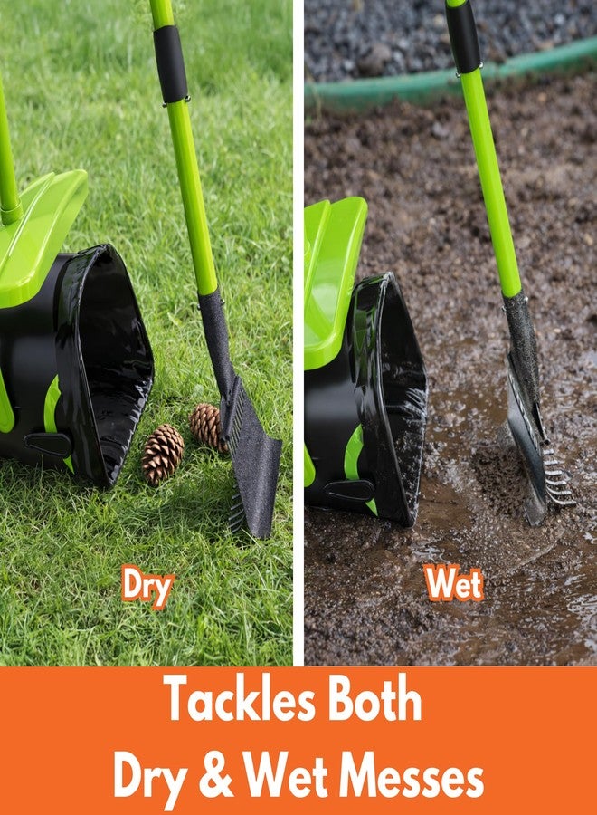 Pupzle Dry & Wet Dog Pooper Scooper with Bag Attachment, 40" Long Handle Pooper Scooper for Large Dogs, Dog Poop Scoop for Yard, Large Capacity Swivel Bin and Rake, 75 Bags, Patent Pending - Image 3
