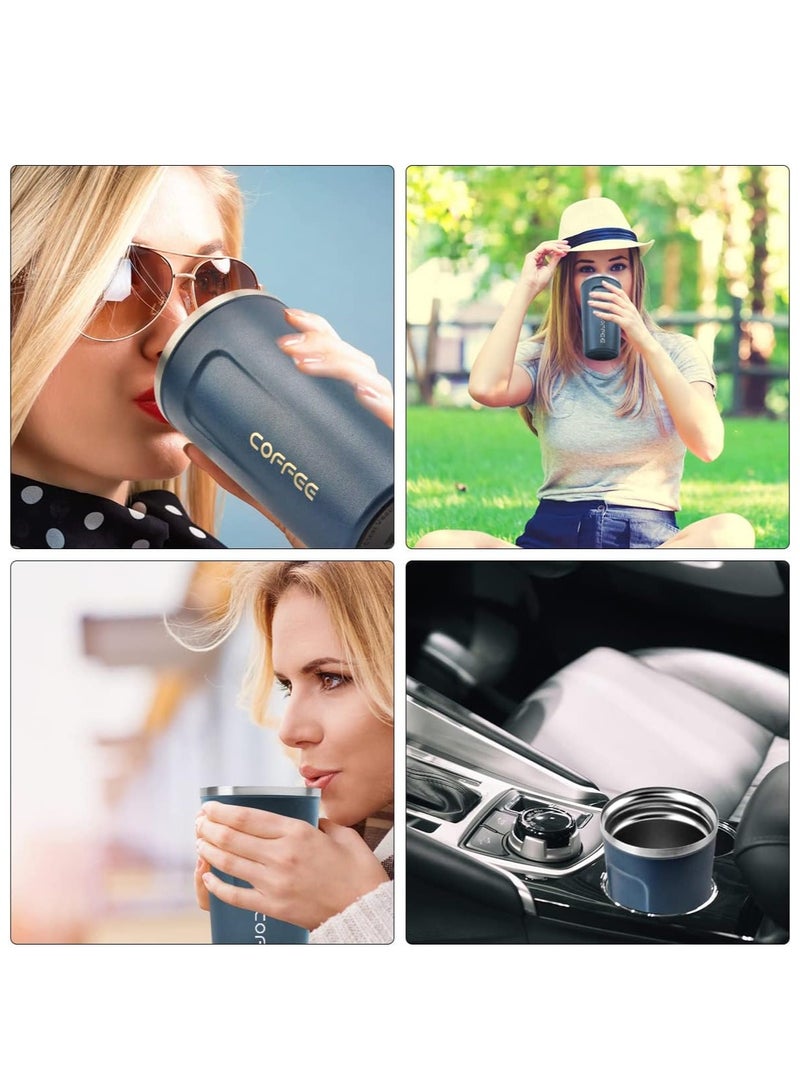 Coffee Vacuum Insulated Travel Mug Leakproof Double Wall Stainless Steel Reusable Coffee Cup with Lid for Hot and Cold Drinks  - Image 4