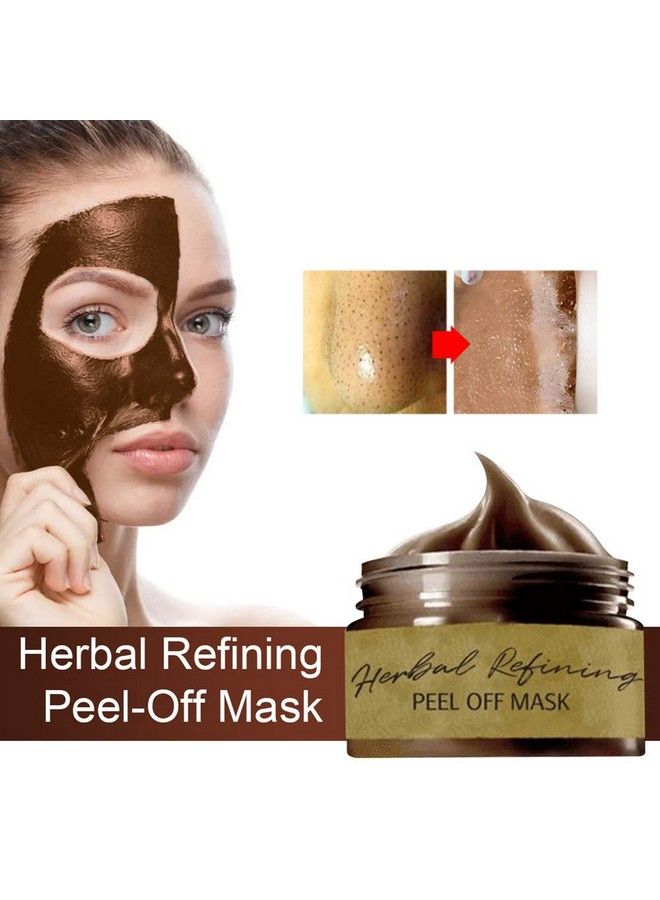Grospe Peel Off Face Masks Peeloff Blackhead Mask Blackhead Remover Mask Herbal Mask Cream Deep Cleaning Facial Mask Pore Shrinking Acne And Oil Control For Face & Nose（120G） - Image 3