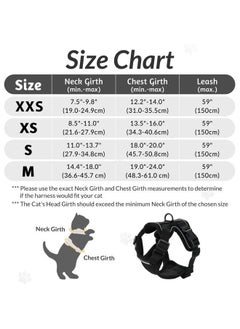 Rabbitgoo Cat Harness and Leash for Walking, Escape Proof Soft Adjustable Vest Harnesses for Cats, Easy Control Breathable Reflective Strips Jacket, Black, M  - Image 2
