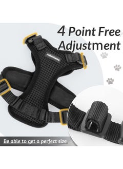 Rabbitgoo Cat Harness and Leash for Walking, Escape Proof Soft Adjustable Vest Harnesses for Cats, Easy Control Breathable Reflective Strips Jacket, Black, M  - Image 5