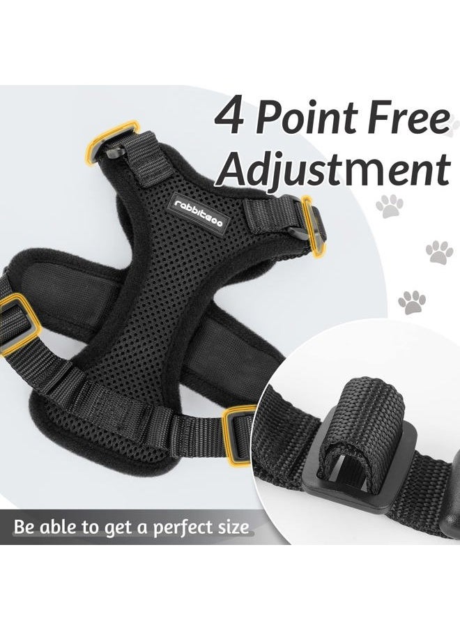 Rabbitgoo - Cat Harness and Leash for Walking, Escape Proof Soft Adjustable Vest Harnesses for Cats, Easy Control Breathable Reflective Strips Jacket, Black, M - Image 1