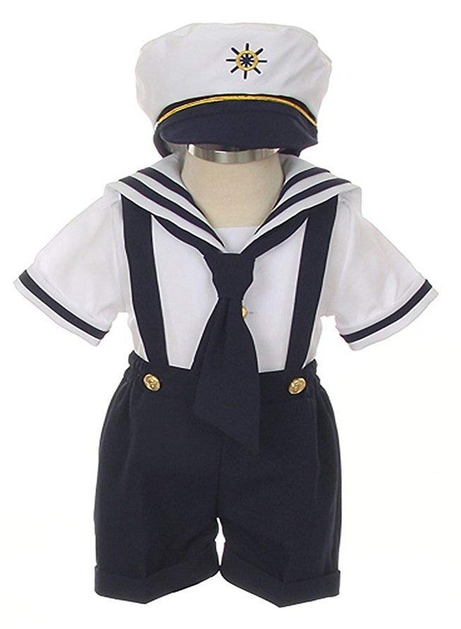 iGirlDress Baby Toddler Boys Nautical Sailor Outfit Short Suit 4 Piece Set 2T Navy - Image 4