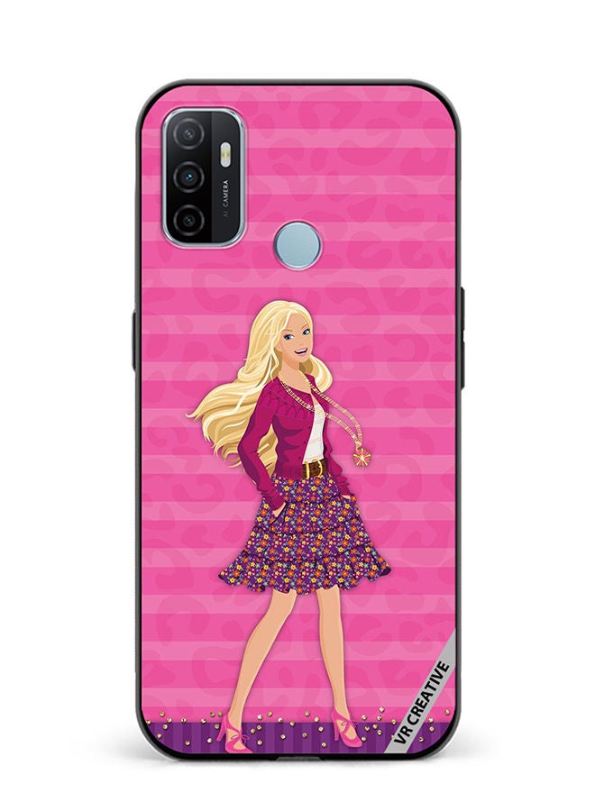 VR CREATIVE Protective Case Cover For Oppo A53 Barbie Design Multicolour - Image 1