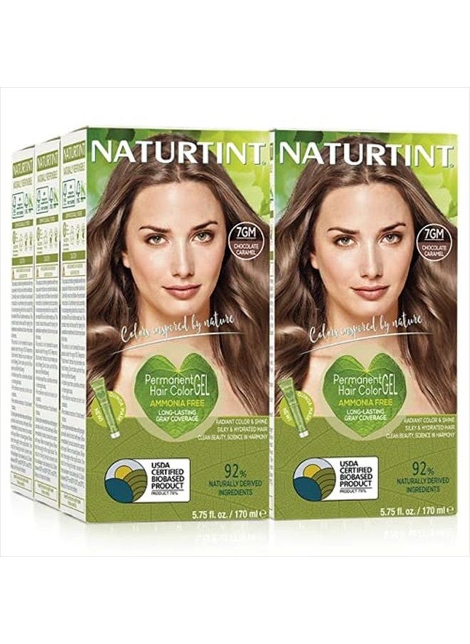 NATURTINT Permanent Hair Color 7.7 Chocolate Caramel (Pack of 6), Ammonia Free, Vegan, Cruelty Free, up to 100% Gray Coverage, Long Lasting Results  - Image 1