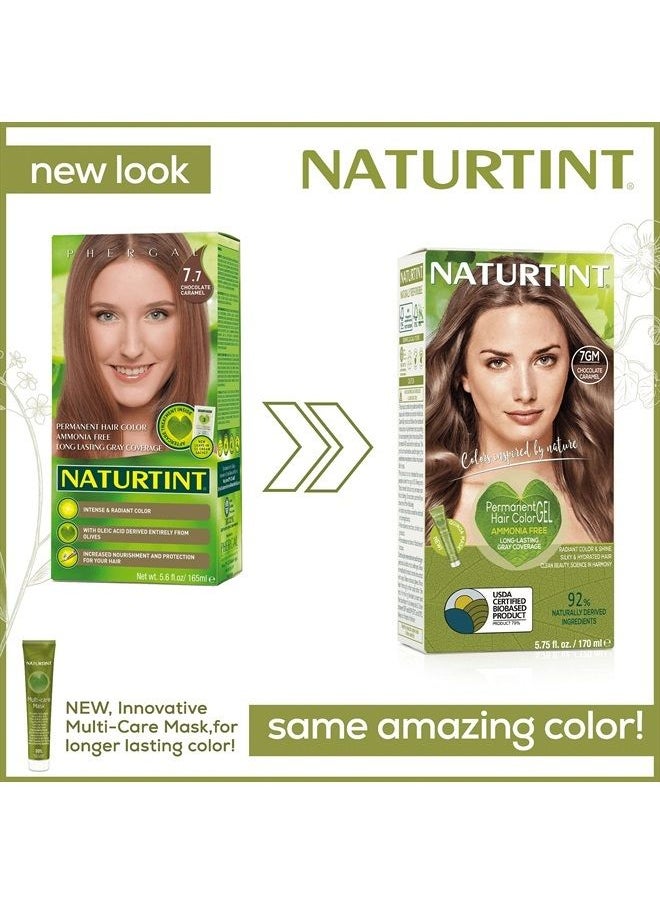 NATURTINT Permanent Hair Color 7.7 Chocolate Caramel (Pack of 6), Ammonia Free, Vegan, Cruelty Free, up to 100% Gray Coverage, Long Lasting Results  - Image 2