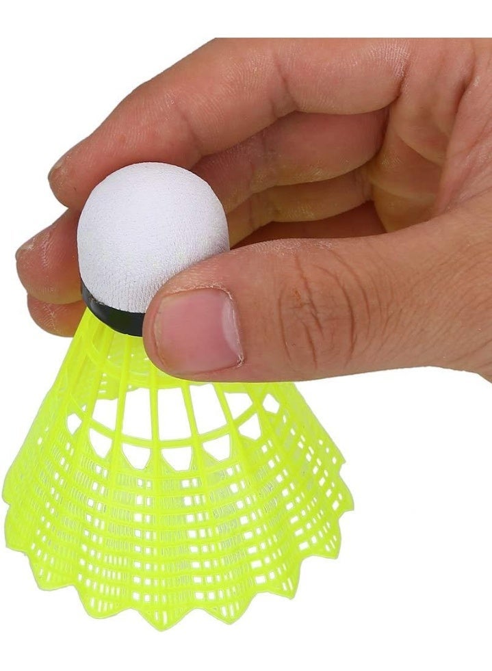 Pro Action High-Visibility Neon Plastic Shuttlecock for Professional and Recreational Badminton - Durable Aerodynamic Design, Bright Green Color for Enhanced Tracking - Image 4